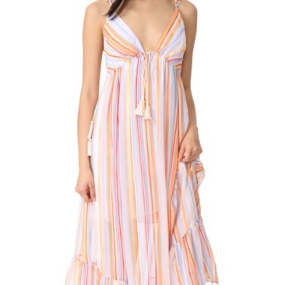 Free People Rainbow These Days Casual Maxi Dress